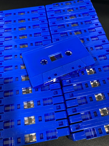 (Sale Item) 50 New Blank Blue Solid C30 Cassettes